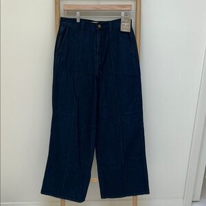 Madewell Wide Leg Dark Indigo Denim Pants